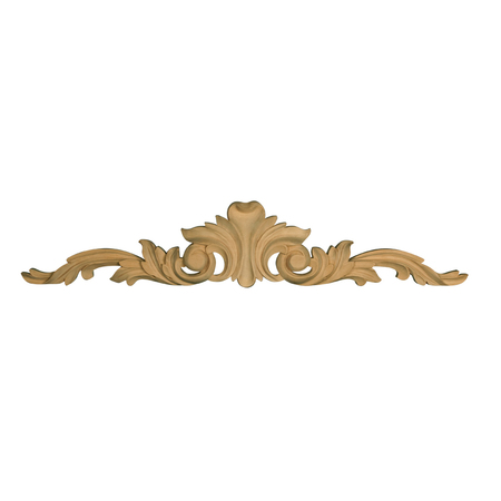 OSBORNE WOOD PRODUCTS 20 x 3 3/4 x 1 1/2 Covered Acanthus Leaf Pull (Oversized) in Rubberwoo 891901RW